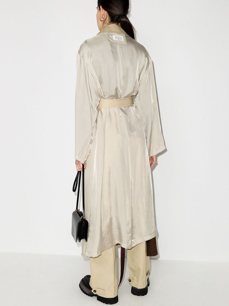 Contrast Panel Trench Coat