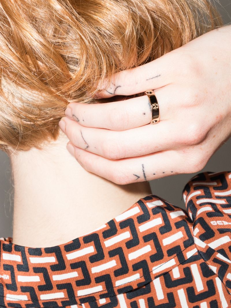 Rose Gold Tone T-logo Ring