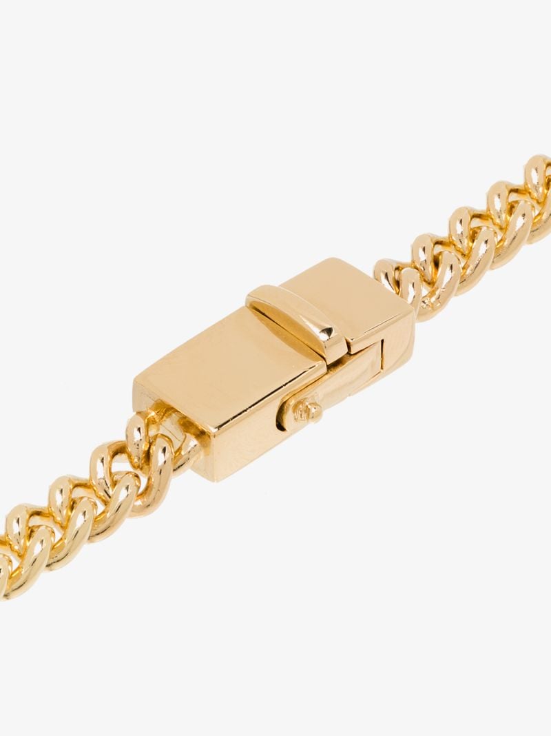 Gold-plated Rounded Curb Thin Chain Bracelet