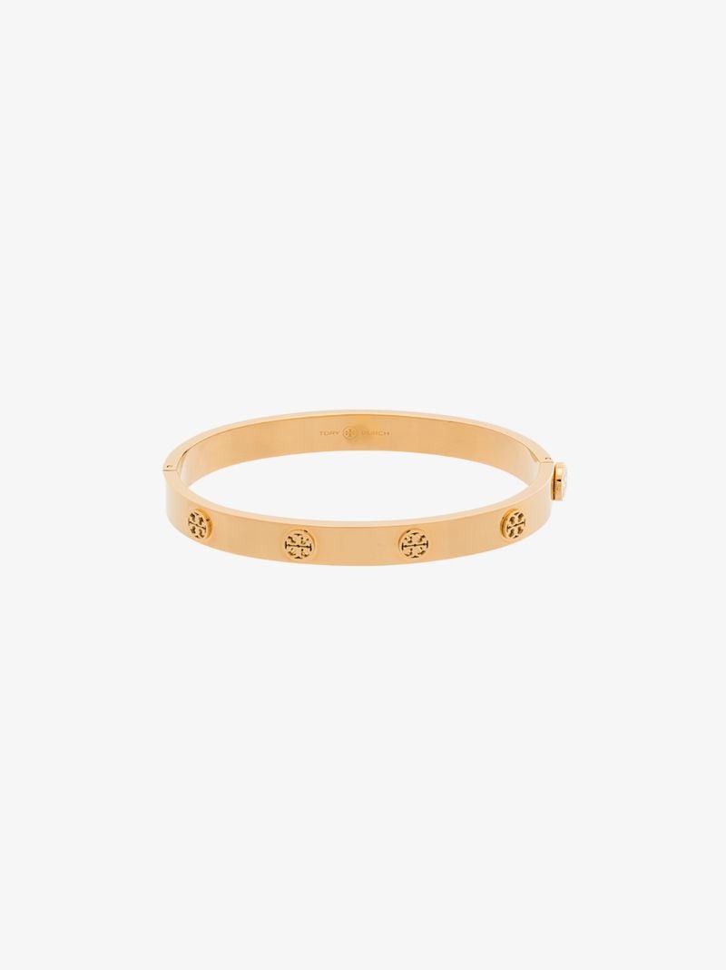 Gold Tone Miller Hinge Stud Bangle