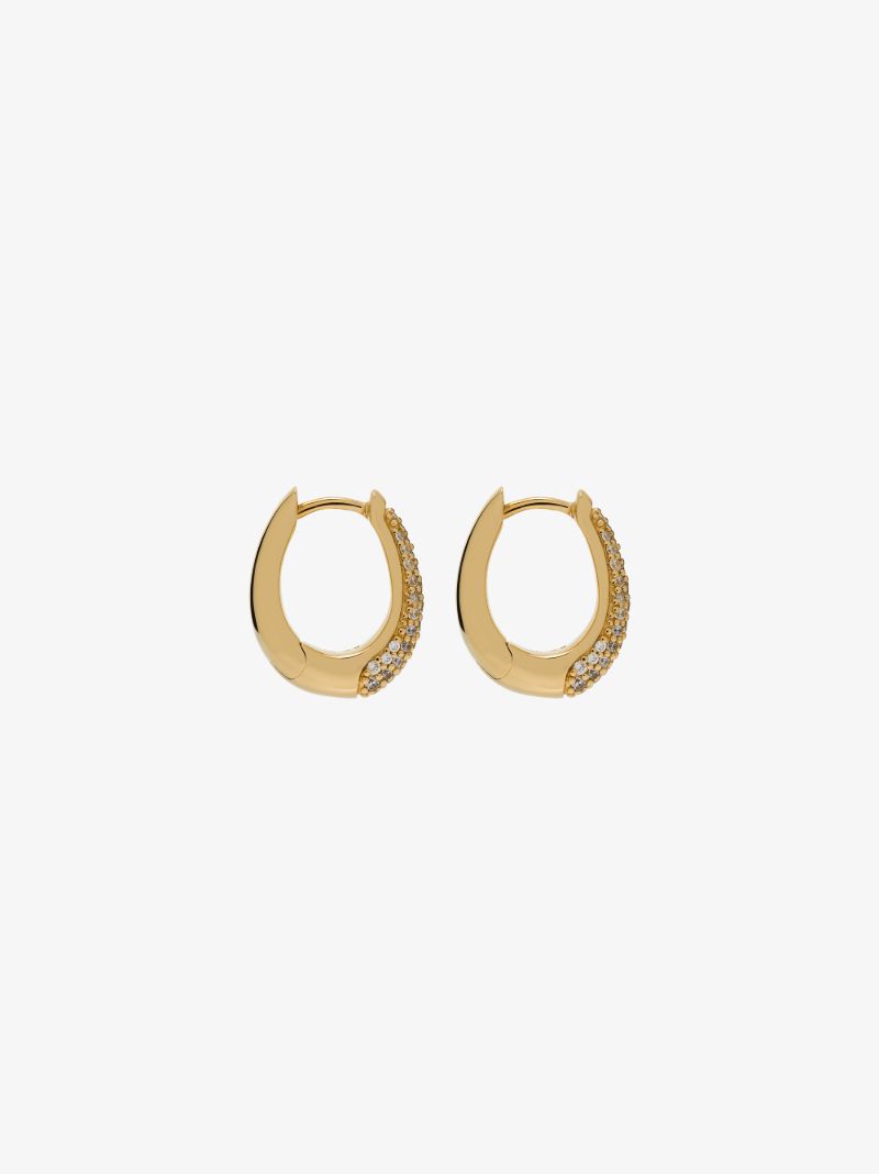 Gold-plated Liz Crystal Hoop Earrings