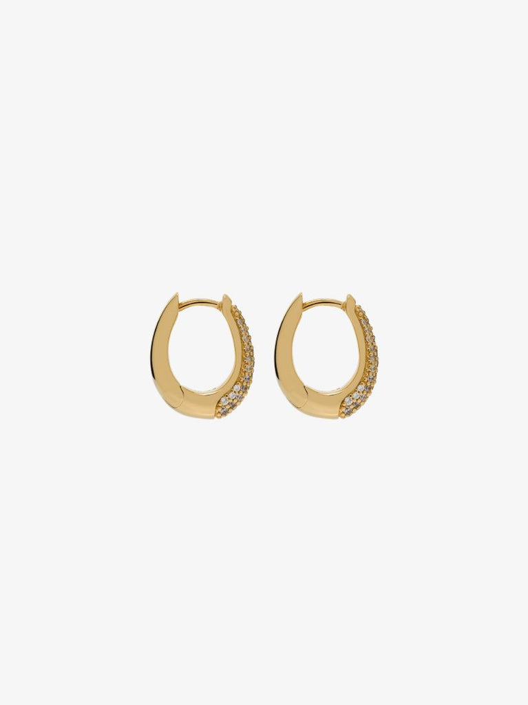 Gold-plated Liz Crystal Hoop Earrings