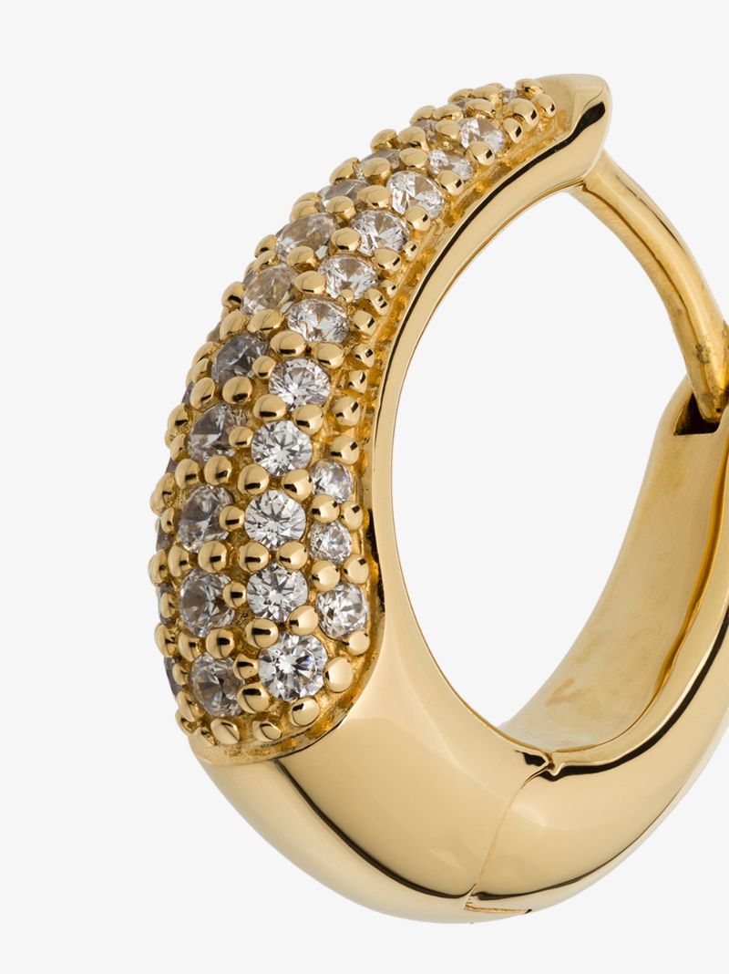 Gold-plated Liz Crystal Hoop Earrings
