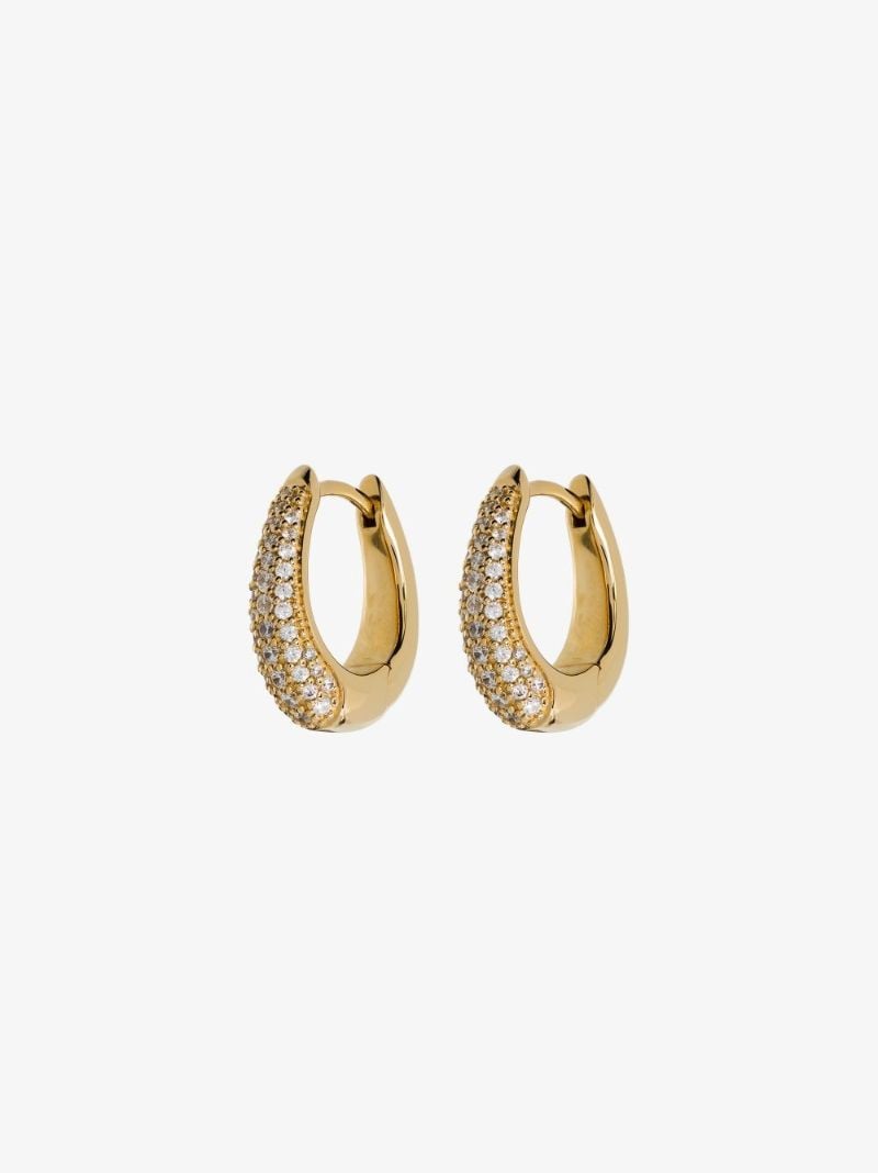 Gold-plated Liz Crystal Hoop Earrings