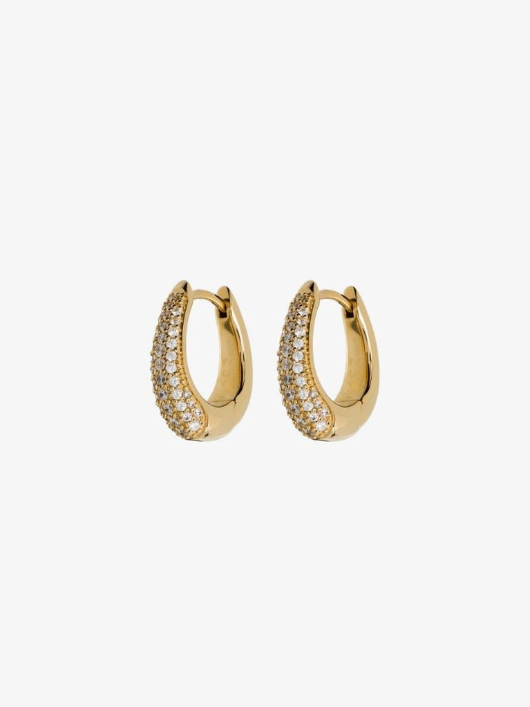 Gold-plated Liz Crystal Hoop Earrings