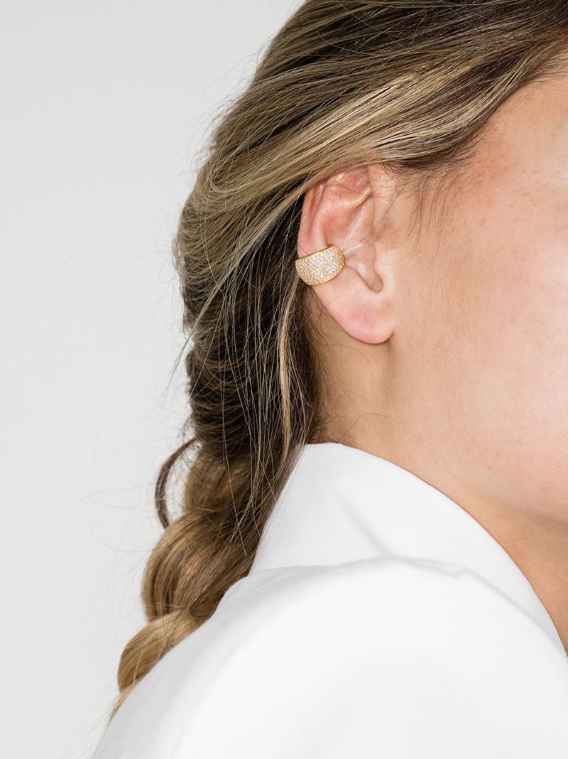 Gold-plated Liz Crystal Ear Cuff