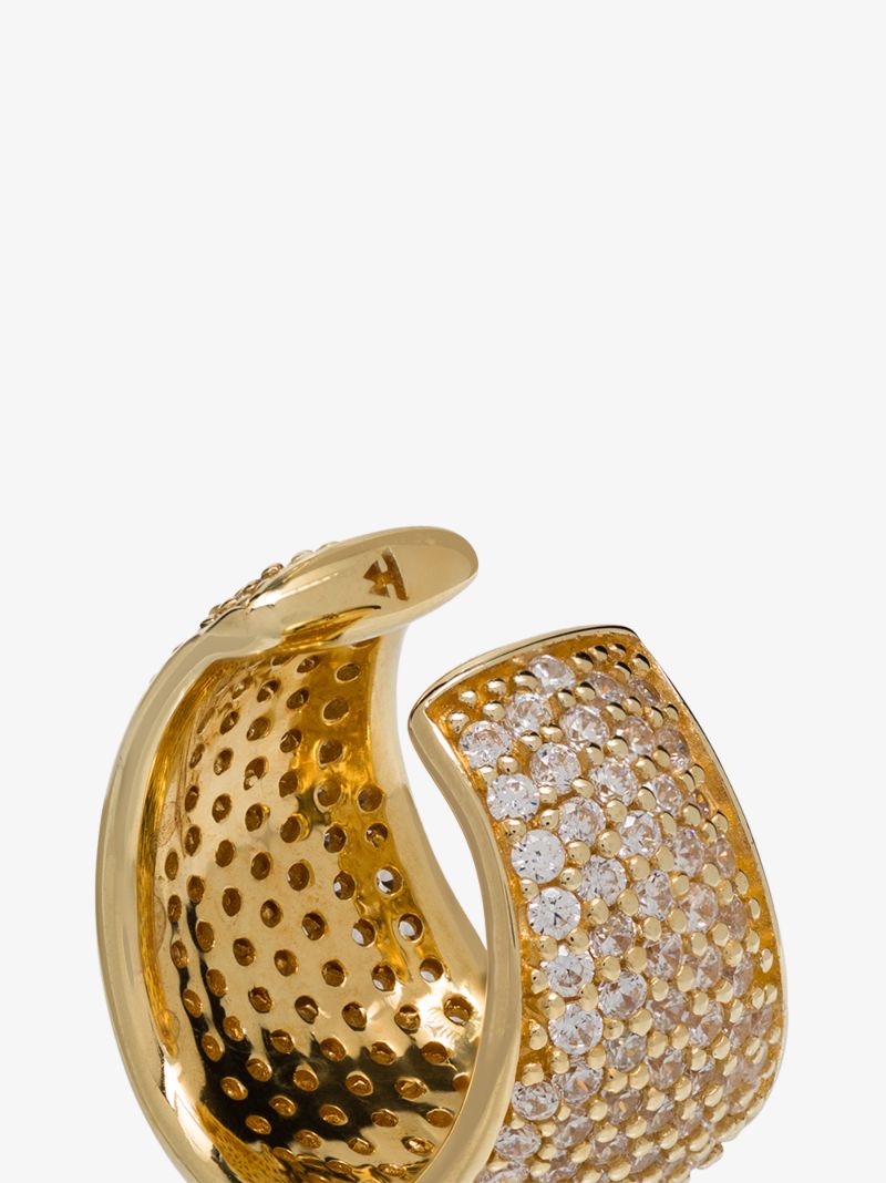 Gold-plated Liz Crystal Ear Cuff