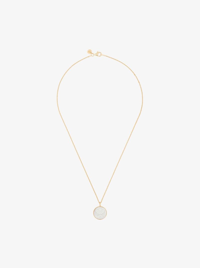Gold-plated Cameo Clytia Pendant Necklace