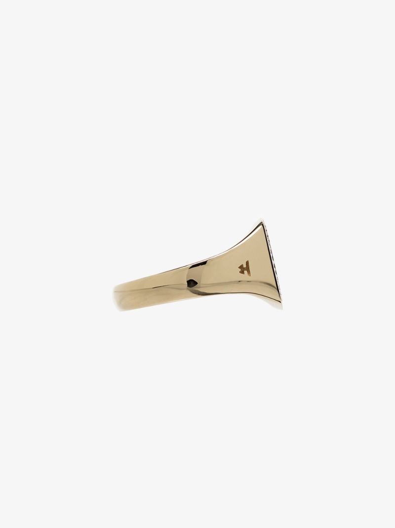 9k Yellow Gold Mini Cushion Diamond Ring