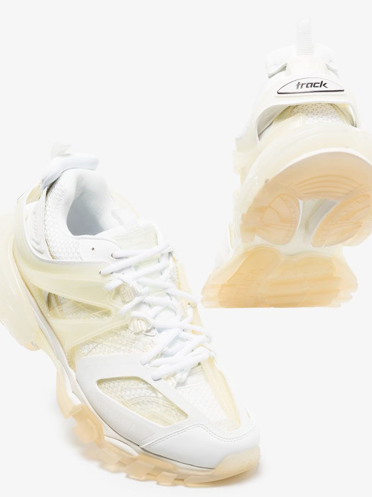 White Track Clear Sole Sneakers