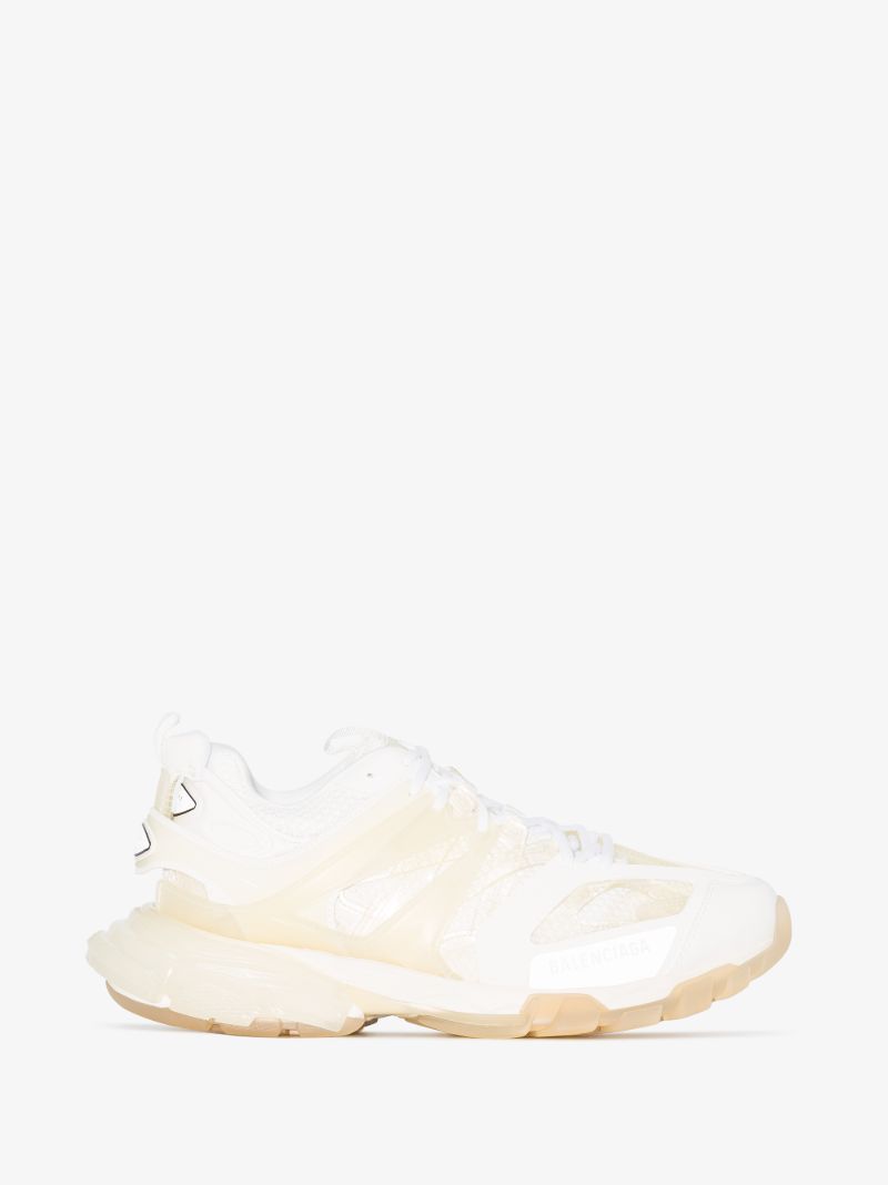 White Track Clear Sole Sneakers