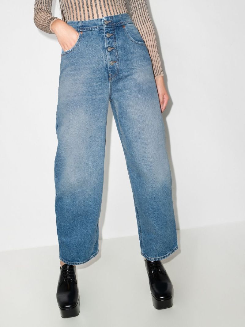 Cropped Wide Leg Jeans