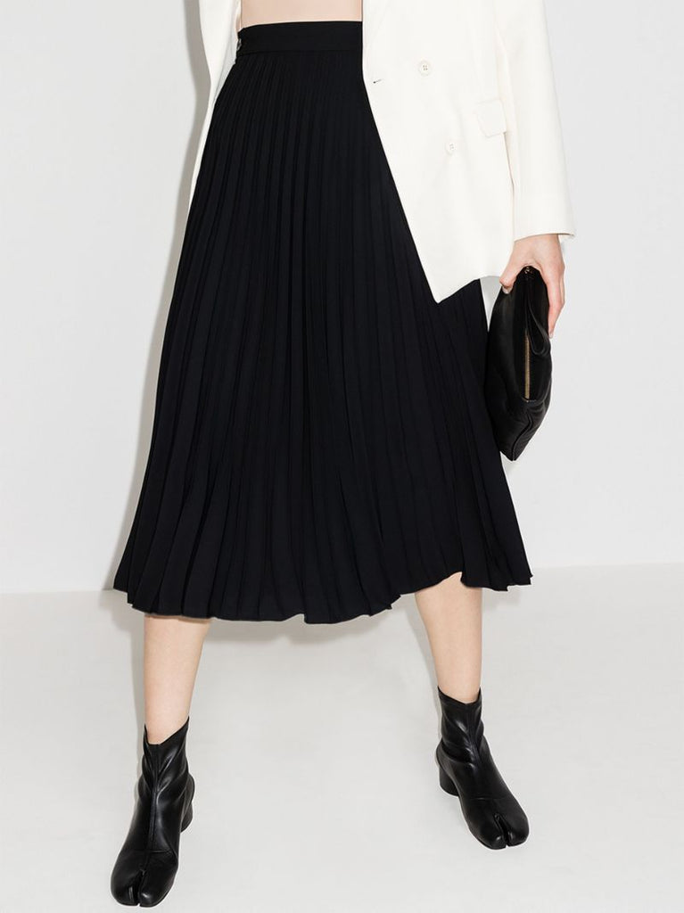 Pleated Midi Skirt