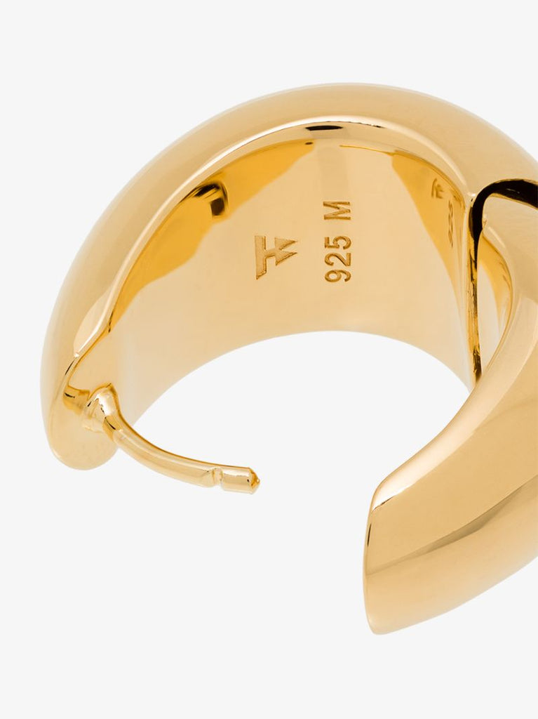 Gold-plated Ice Medium Hoop Earrings