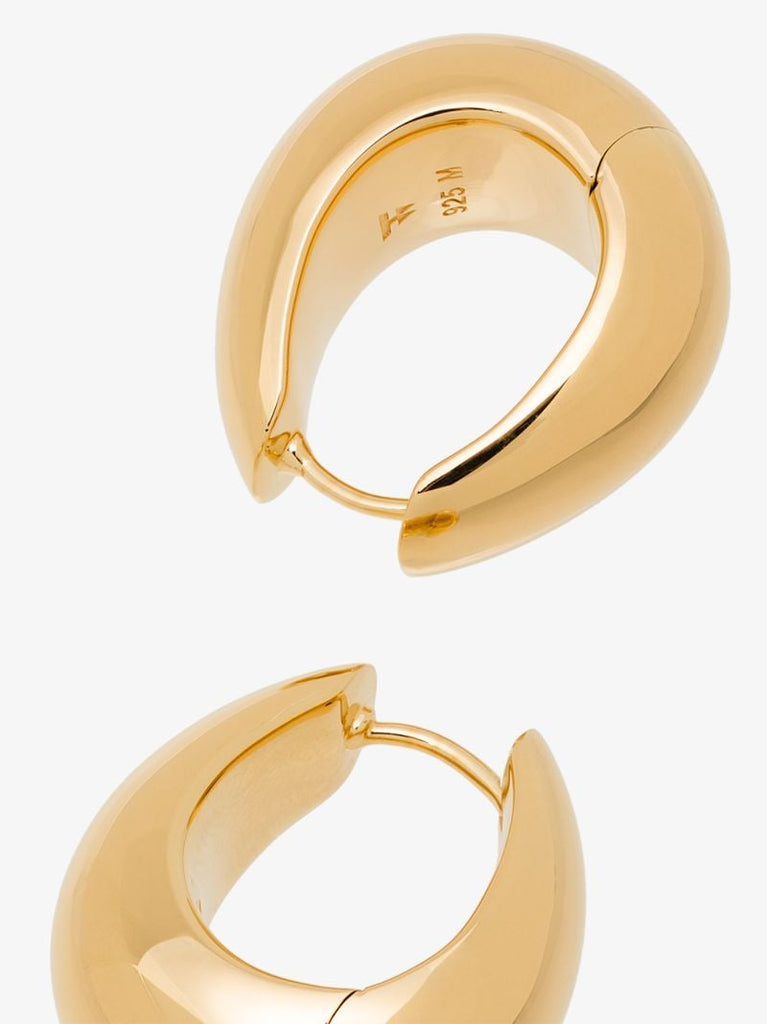 Gold-plated Ice Medium Hoop Earrings