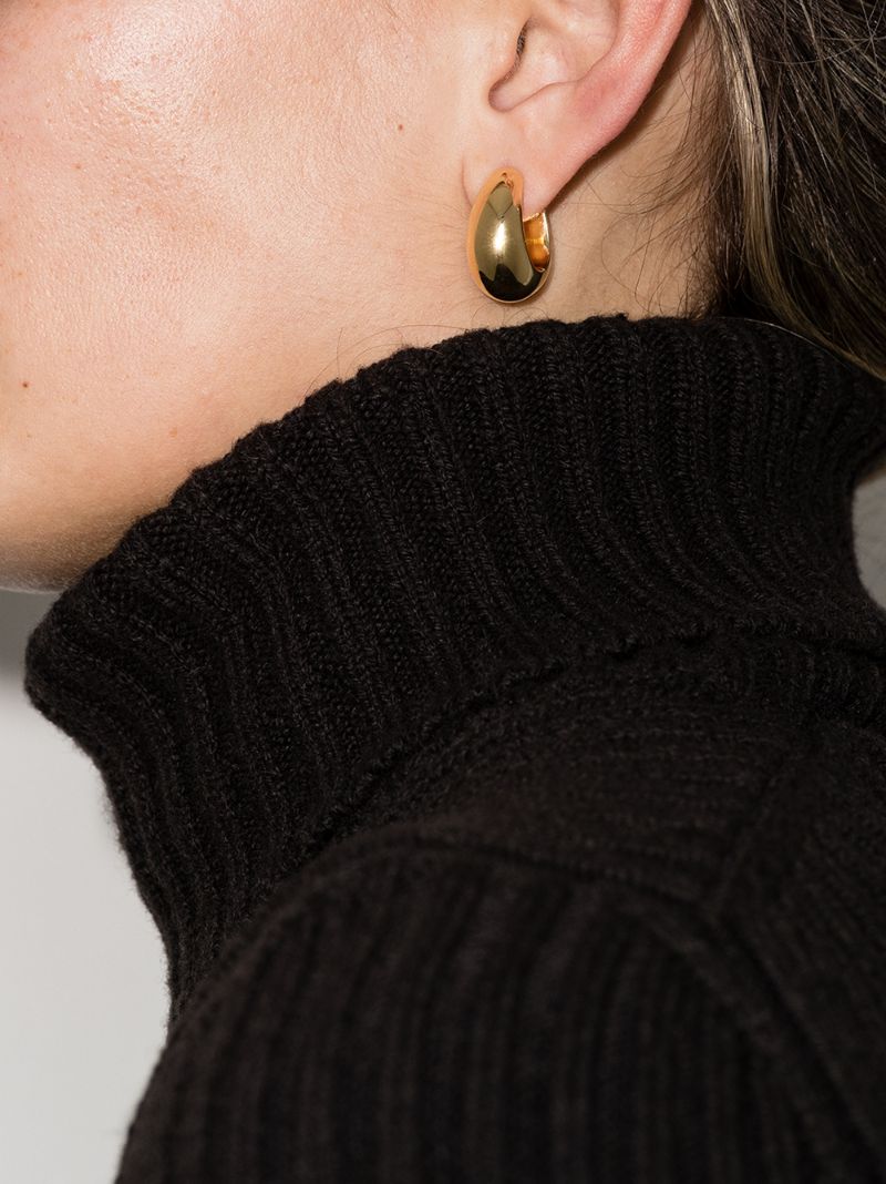 Gold-plated Ice Medium Hoop Earrings