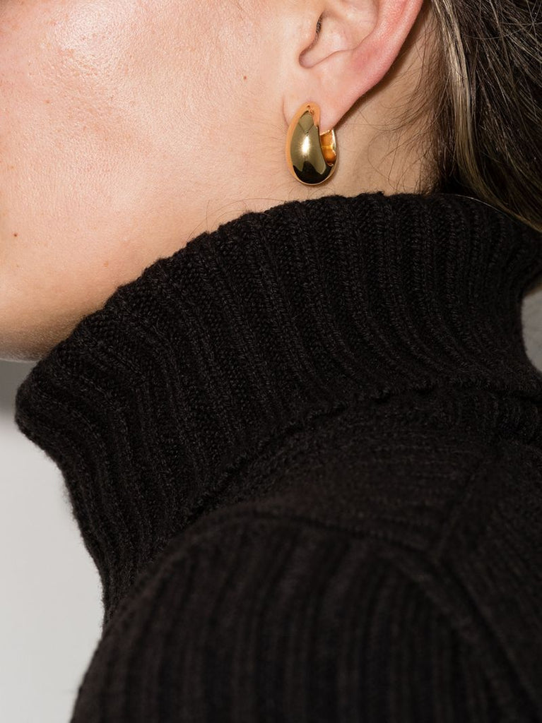 Gold-plated Ice Medium Hoop Earrings