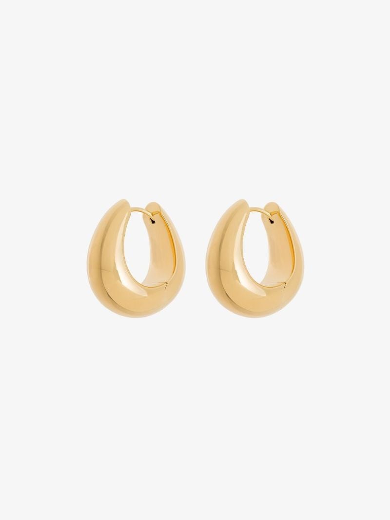 Gold-plated Ice Medium Hoop Earrings