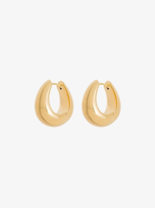 Gold-plated Ice Medium Hoop Earrings