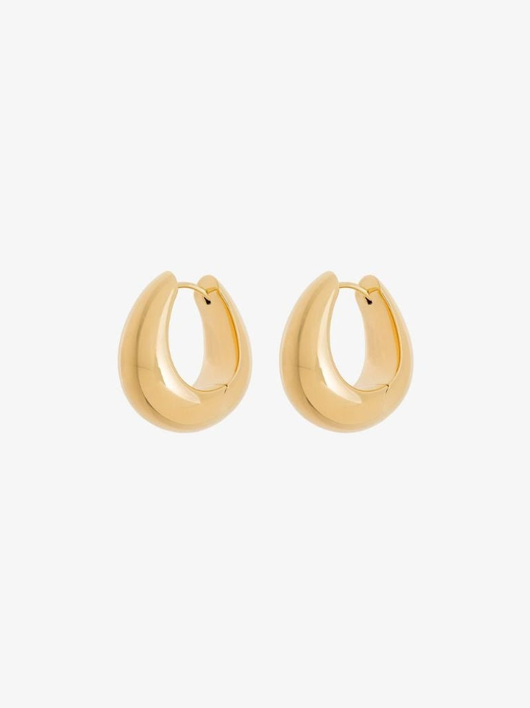 Gold-plated Ice Medium Hoop Earrings