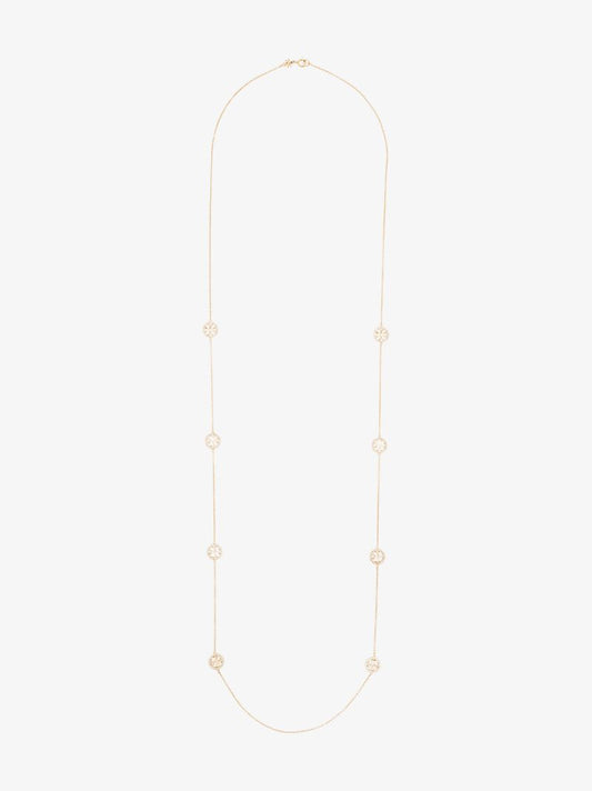 Gold Tone Miller Crystal Charm Necklace
