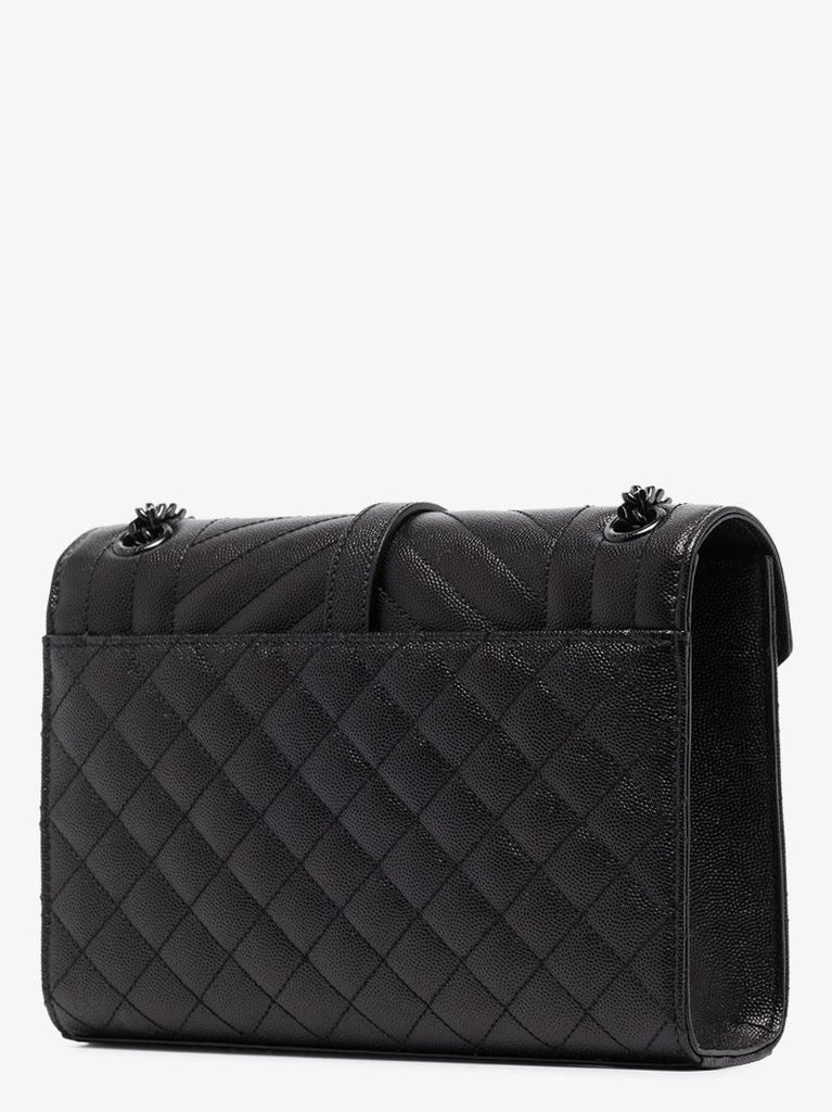 Black Envelope Medium Leather Shoulder Bag