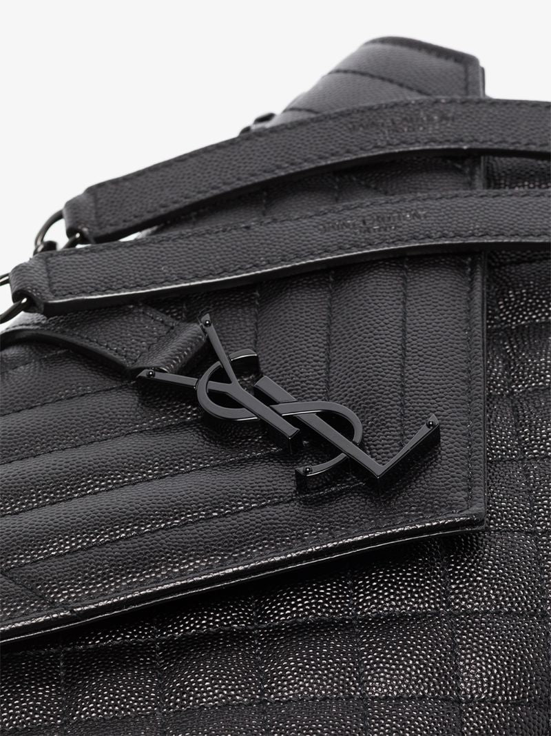 Black Envelope Medium Leather Shoulder Bag