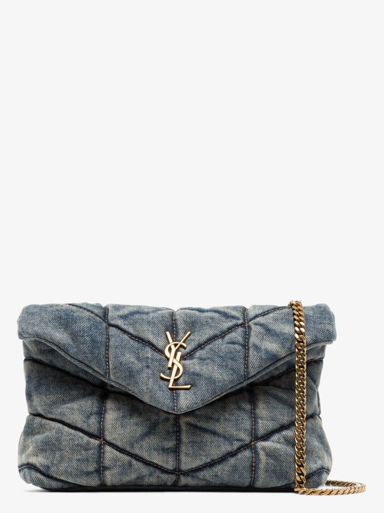 Blue Loulou Toy Denim Shoulder Bag