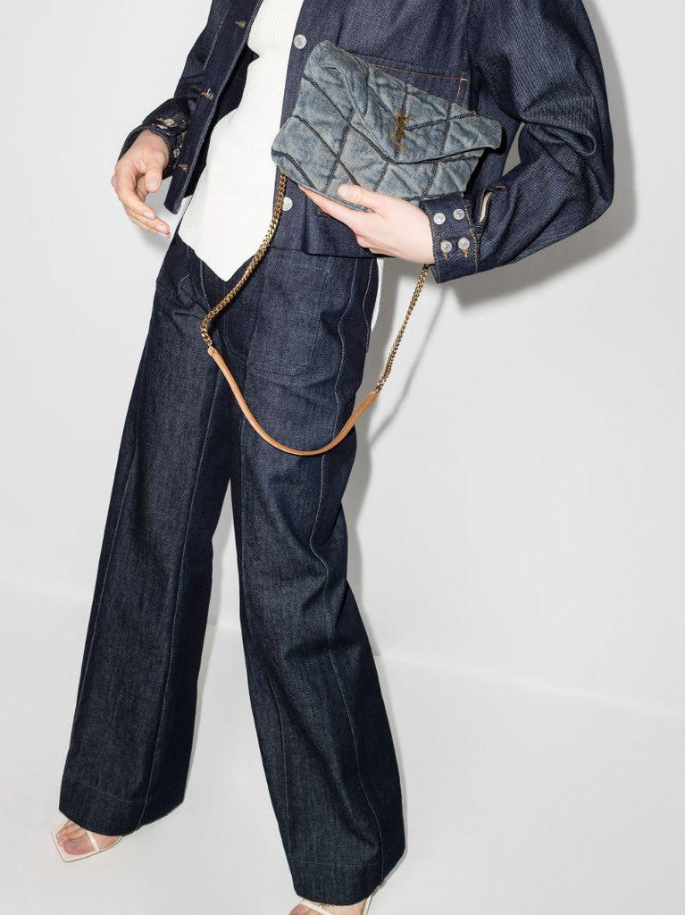 Blue Loulou Toy Denim Shoulder Bag