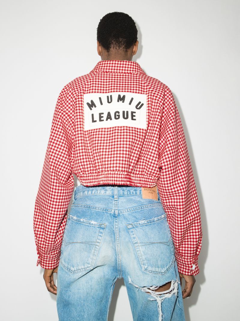 Gingham Cropped Jacket