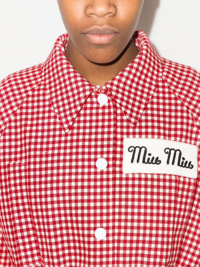 Gingham Cropped Jacket