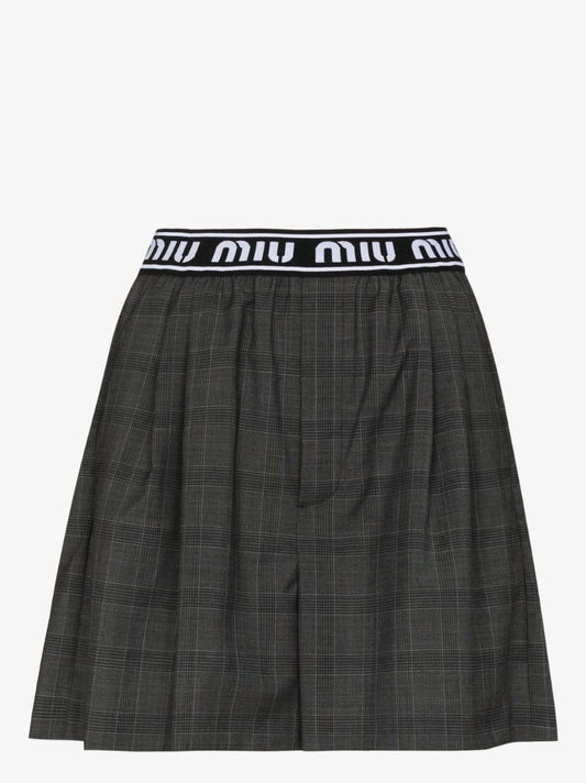 Logo Check Shorts