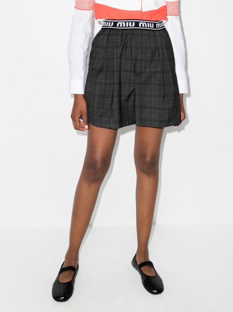 Logo Check Shorts