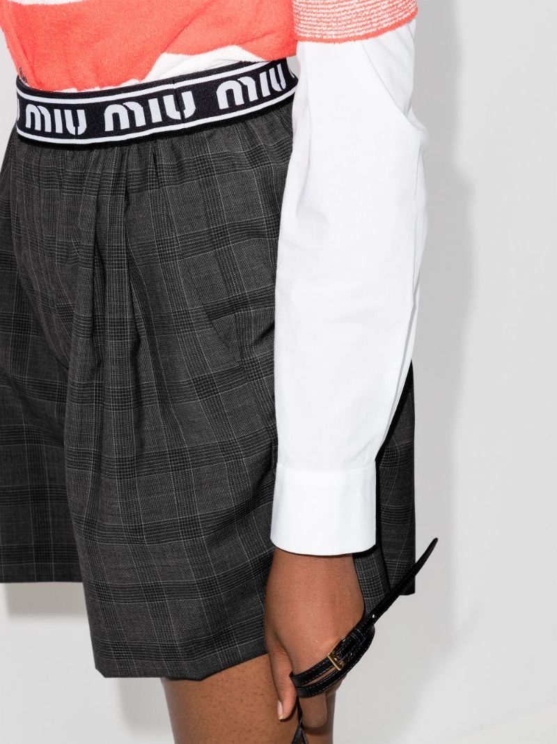 Logo Check Shorts