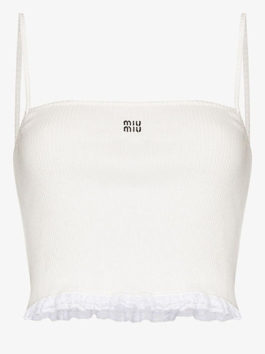 Cropped Cotton Vest Top