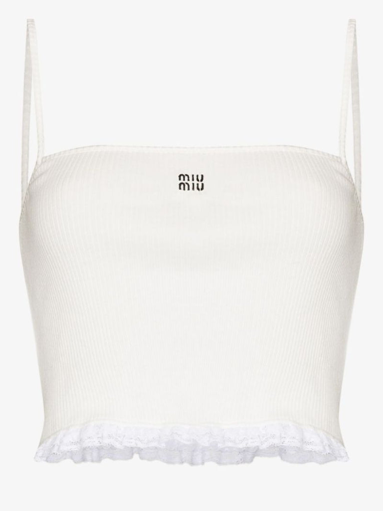 Cropped Cotton Vest Top