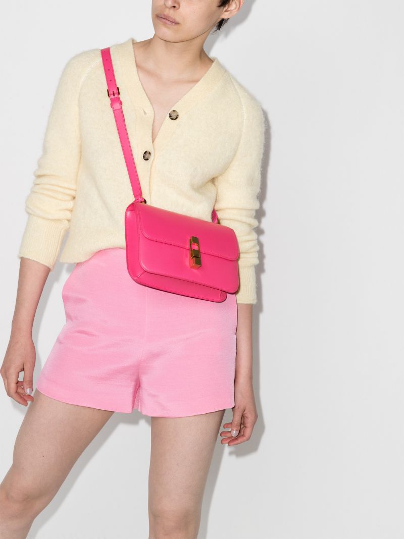 Pink CarrÃ_x0083_Â© Leather Cross Body Bag