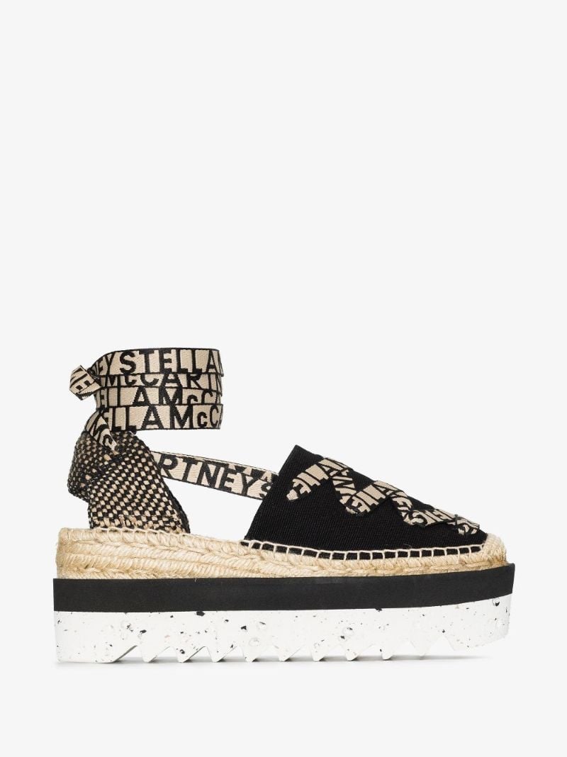 Black Gaia 55 Canvas Platform Espadrilles