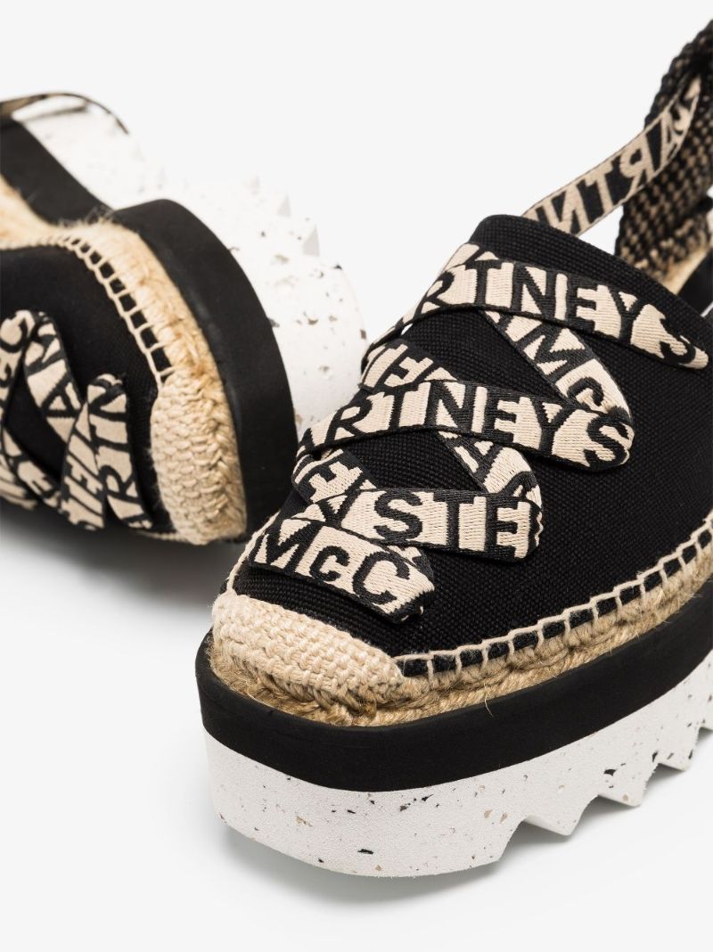 Black Gaia 55 Canvas Platform Espadrilles