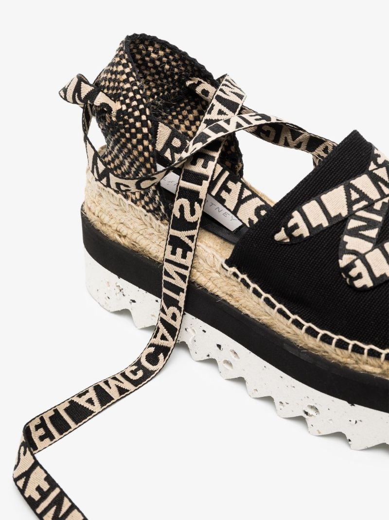 Black Gaia 55 Canvas Platform Espadrilles