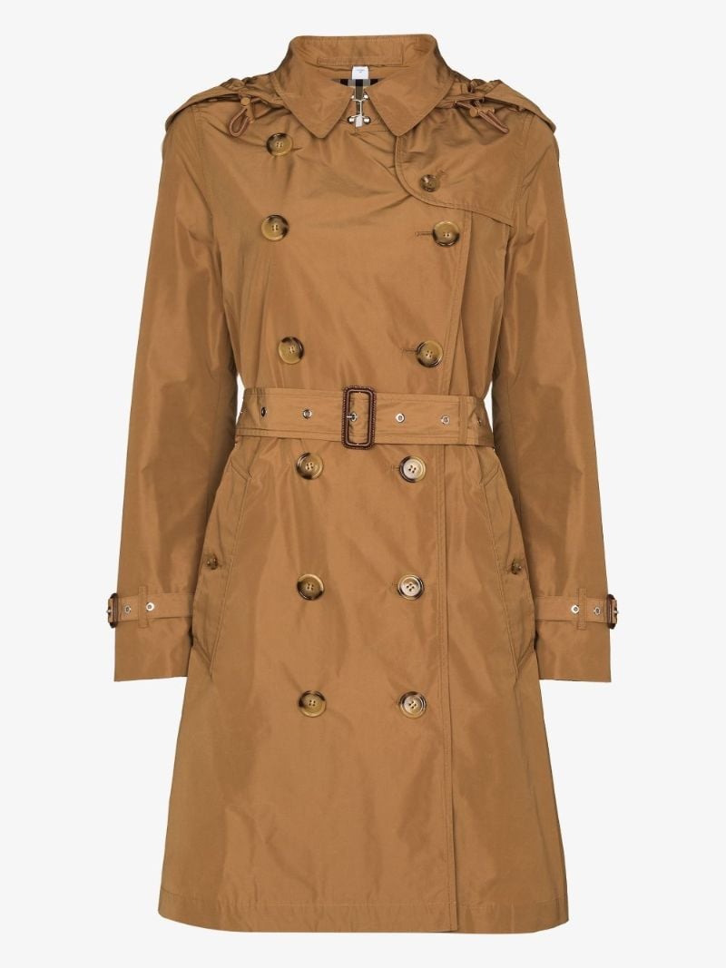 Brown Kensington Hooded Trench Coat