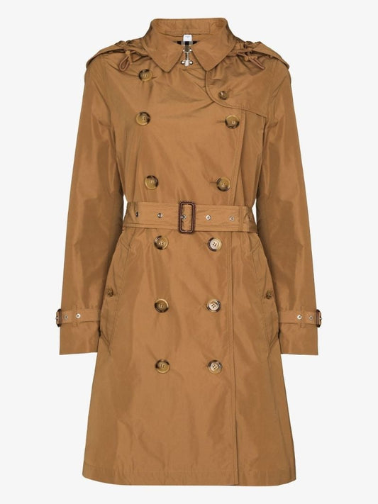 Brown Kensington Hooded Trench Coat