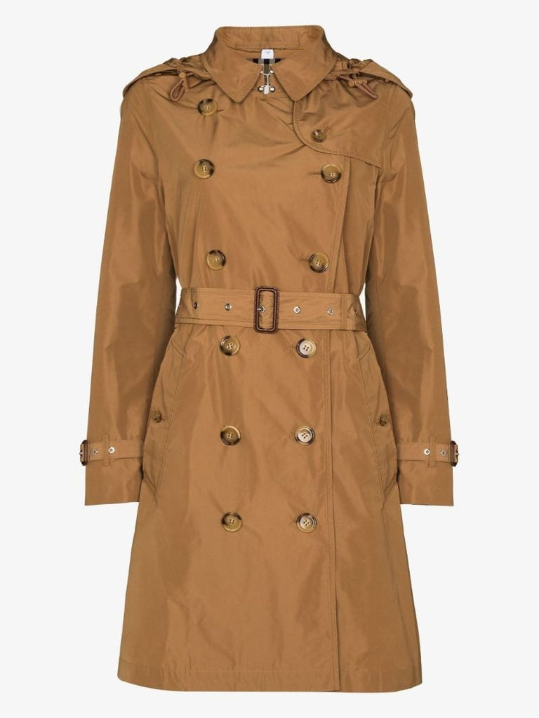 Brown Kensington Hooded Trench Coat