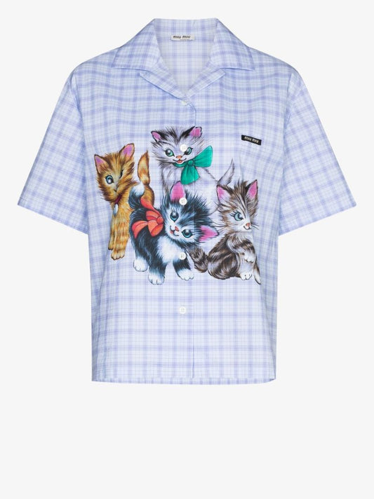 Check Fil-Ã_x0083_Â -fil Cat-print Shirt