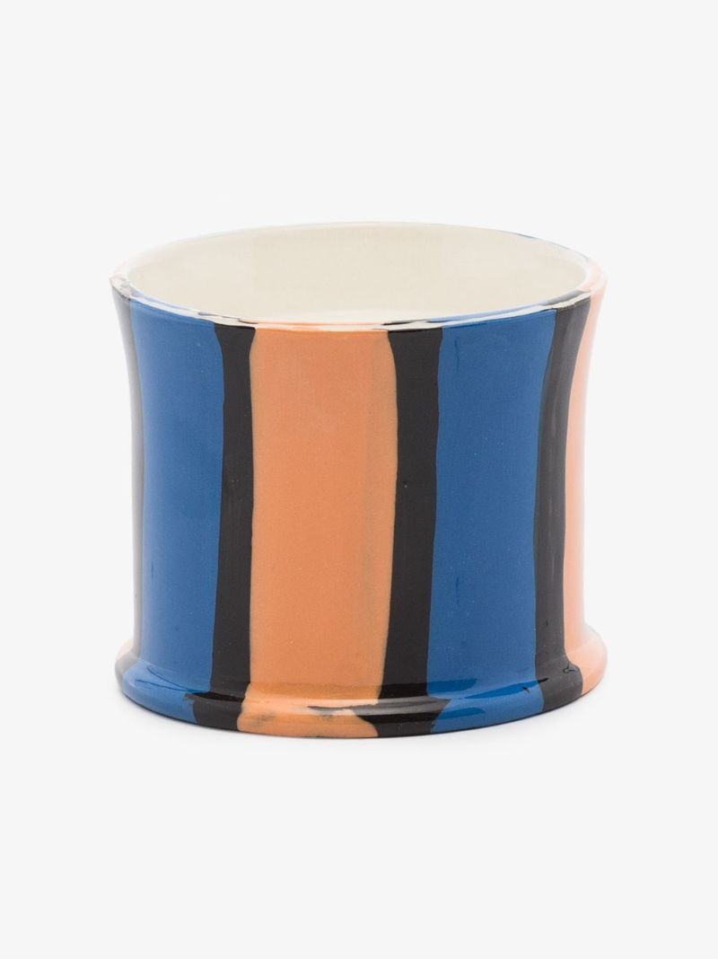 Blue, Orange and White Mint Leaf Candle