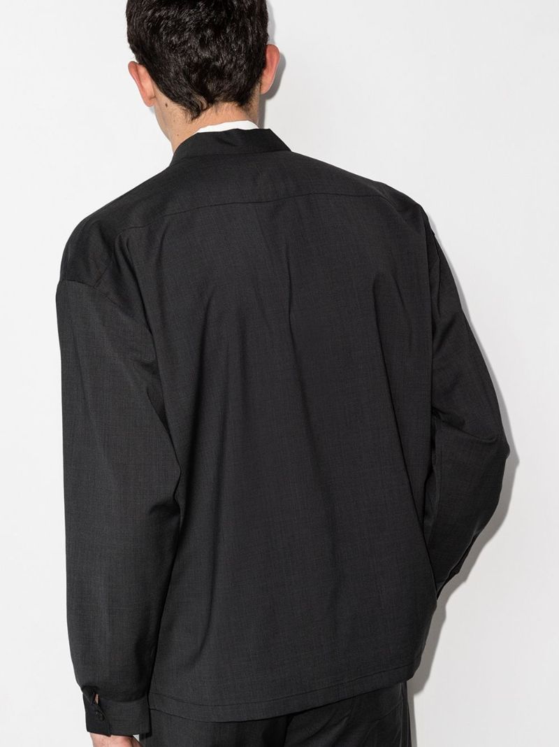 Zip-up Wool Shirt