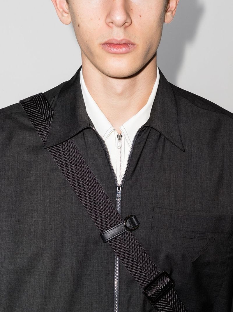 Zip-up Wool Shirt