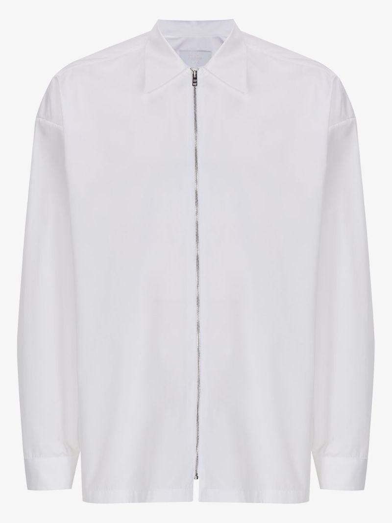 Zip-up Cotton Shirt