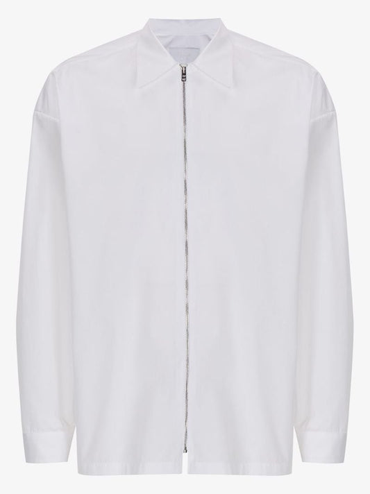 Zip-up Cotton Shirt