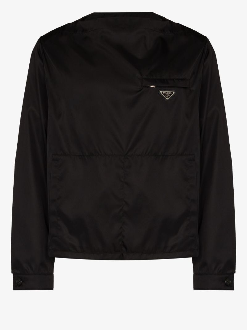 Re-nylon Collarless Jacket